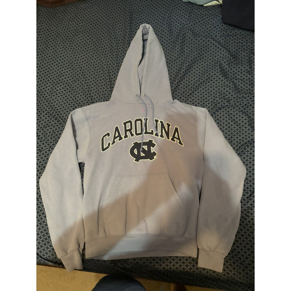 North Carolina Tar Heels Men's S Champion Blue Logo Pullover Hoodie Sweatshirt